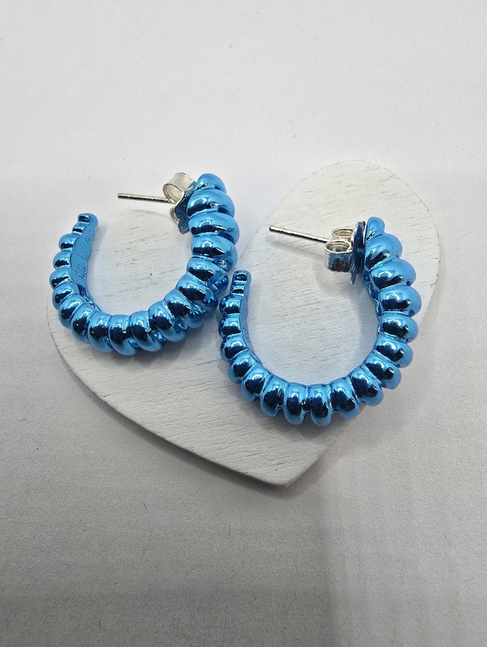 Tous Blue Silver Virtual Garden Earrings
